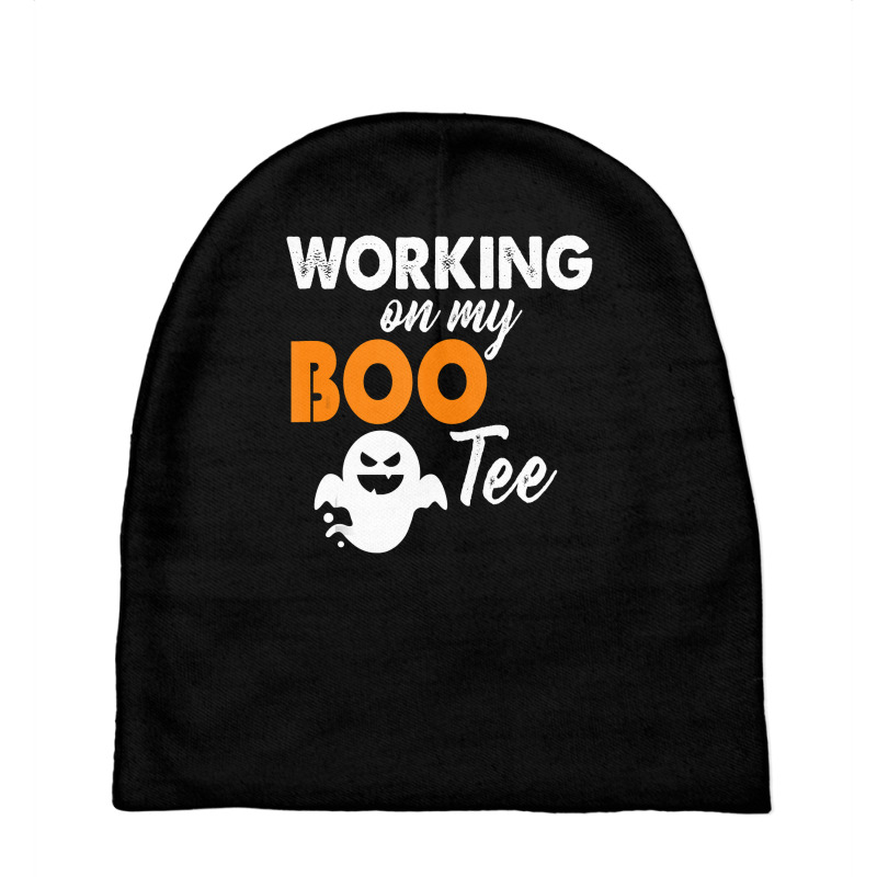 Funny Working On My Bootee Halloween Booty Glutes Baby Beanies by badieu97 | Artistshot