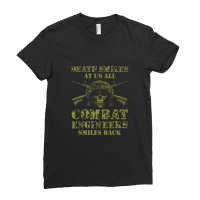 Combat Engineer Smiles Usa Military Sapper Premium Ladies Fitted T-shirt | Artistshot