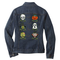 Halloween Skeleton Gaming Witch Vampire Zombie Boys Kids T Shirt Ladies Denim Jacket | Artistshot