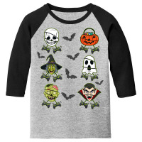 Halloween Skeleton Gaming Witch Vampire Zombie Boys Kids T Shirt Youth 3/4 Sleeve | Artistshot