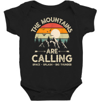 Vintage The Mountains Are Calling Space Splash Big Thunder T Shirt Baby Bodysuit | Artistshot