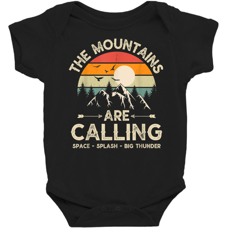 Vintage The Mountains Are Calling Space Splash Big Thunder T Shirt Baby Bodysuit | Artistshot