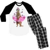 Meerkat With Tutu Men's 3/4 Sleeve Pajama Set | Artistshot