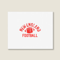 New England Football Vintage Cool Ne Super Football Fan Wear Landscape Canvas Print | Artistshot