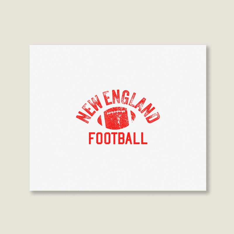 New England Football Vintage Cool Ne Super Football Fan Wear Landscape Canvas Print | Artistshot