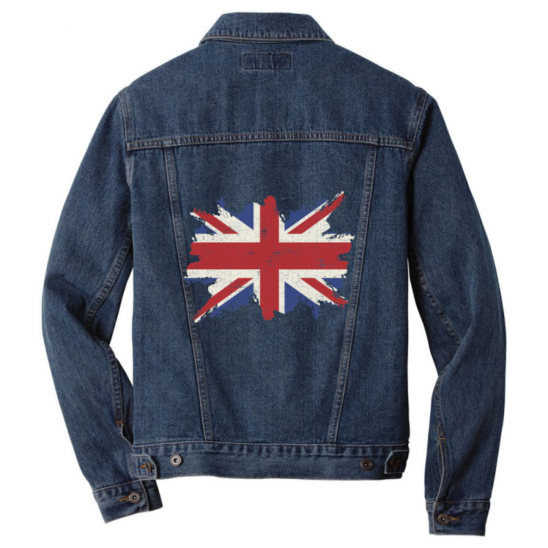 Great Britain Flag Vintage Men Denim Jacket | Artistshot