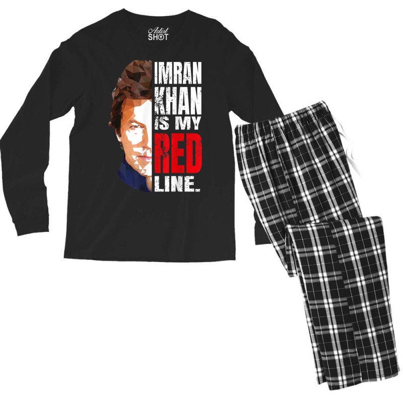 Imran Khan Is My Red Line Pakistan Prime Minister Men Women Men's Long Sleeve Pajama Set by Bewitch | Artistshot