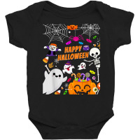 Ghost Jackolantern Pumpkin Candy Cones Halloween Costume Day Baby Bodysuit | Artistshot