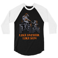 Like Father Like Son Quad Bike Four Wheeler Atv Gift 3/4 Sleeve Shirt | Artistshot