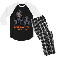 Like Father Like Son Quad Bike Four Wheeler Atv Gift Men's 3/4 Sleeve Pajama Set | Artistshot