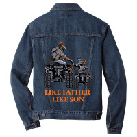 Like Father Like Son Quad Bike Four Wheeler Atv Gift Men Denim Jacket | Artistshot