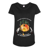 Native American Indigenous Pride Indigenous Native Drum Black Indigeno Maternity Scoop Neck T-shirt | Artistshot