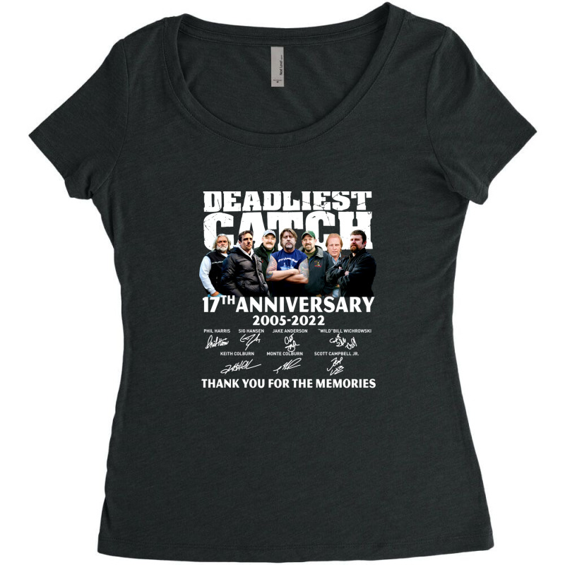 Deadliest Catch 17th Anniversary 2005-2022 Women's Triblend Scoop T-shirt by cm-arts | Artistshot