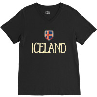 Iceland Icelandic Flag Souvenir Love Gift V-neck Tee | Artistshot