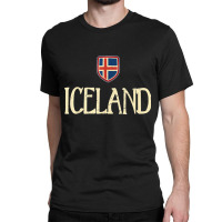 Iceland Icelandic Flag Souvenir Love Gift Classic T-shirt | Artistshot