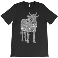 Phonetic Alphabet Cow Word Cloud Shirt Cows Farmer Hefer T Shirt T-shirt | Artistshot