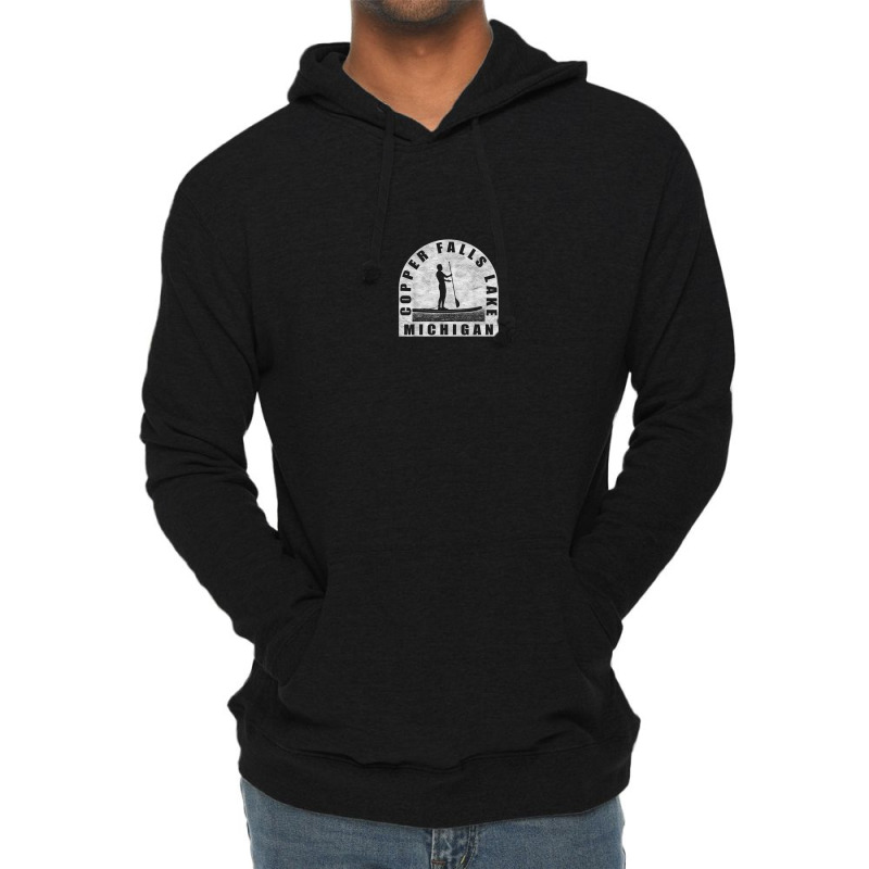 Copper Falls Lake Paddleboarding Michigan Lightweight Hoodie | Artistshot