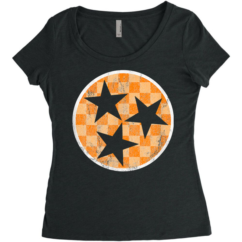 Tennessee Flag Weekend Fan Of The Vols Football Orange White T Shirt Women's Triblend Scoop T-shirt by cm-arts | Artistshot