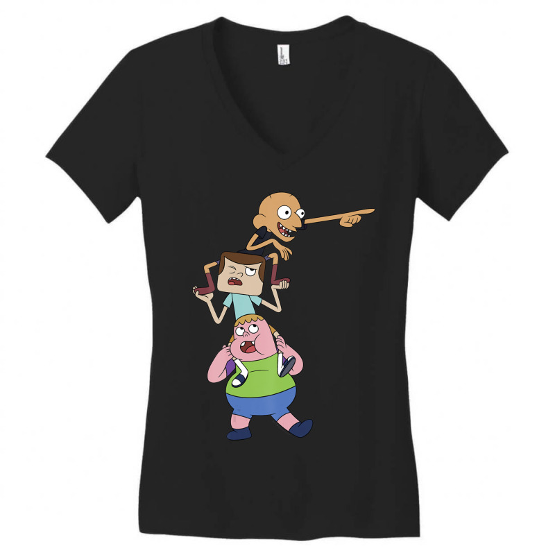 Cn Clarence Best Friends Stack Women's V-Neck T-Shirt by laughingtuy | Artistshot