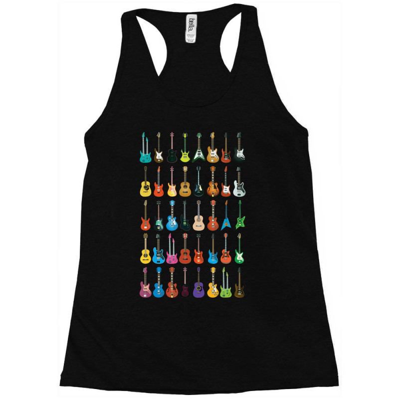 Love Guitar Different Guitars Music Lover Racerback Tank by Konlasa6638 | Artistshot