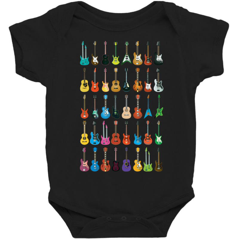 Love Guitar Different Guitars Music Lover Baby Bodysuit by Konlasa6638 | Artistshot