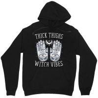 Thick Thighs Witch Vibes Halloween Unisex Hoodie | Artistshot