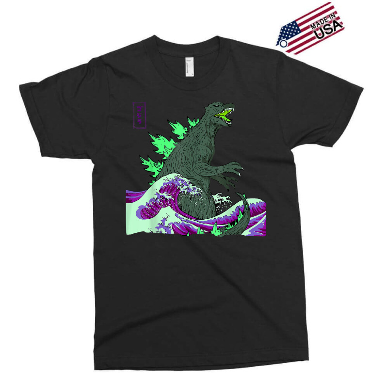 Teamgodzilla The Great Monster Off Kanagawa Green Wave T Shirt Exclusive T-shirt | Artistshot