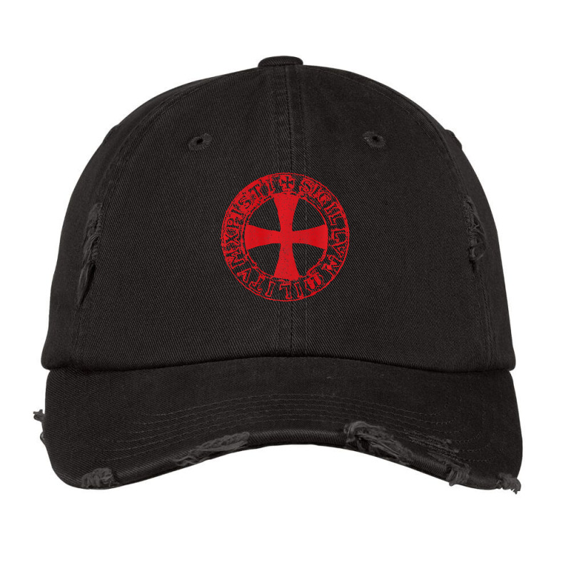 Mens Crusader Knight  Knights Templar Cross T  Badge Vintage Cap | Artistshot