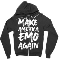 Make America Emo Again Zipper Hoodie | Artistshot