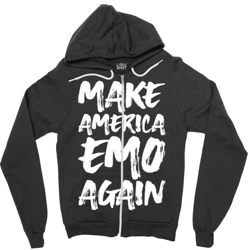 Make America Emo Again Zipper Hoodie by Kosdapen517 | Artistshot