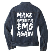 Make America Emo Again Ladies Denim Jacket | Artistshot