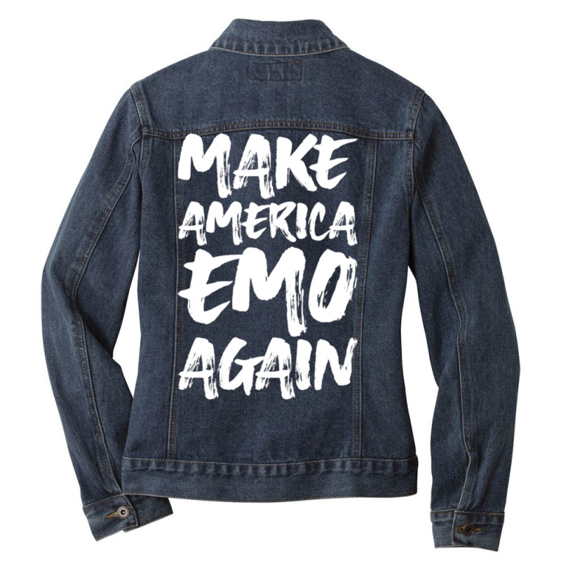 Make America Emo Again Ladies Denim Jacket by Kosdapen517 | Artistshot