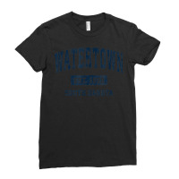 Watertown South Dakota Sd Vintage Athletic Sports Design Ladies Fitted T-shirt | Artistshot