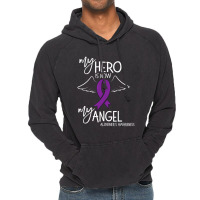 My Hero Is Now My Angel Alzheimers Awareness Vintage Hoodie | Artistshot