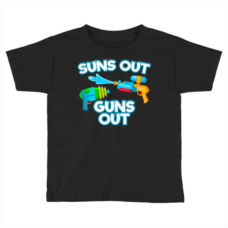 Suns Out Guns Out Squirt Water Water Gun Tank Top Toddler T-shirt by vacheu | Artistshot