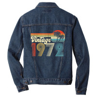 Vintage 1972 Made In 1972 50th Birthday Gift 50 Year Old Men Denim Jacket | Artistshot