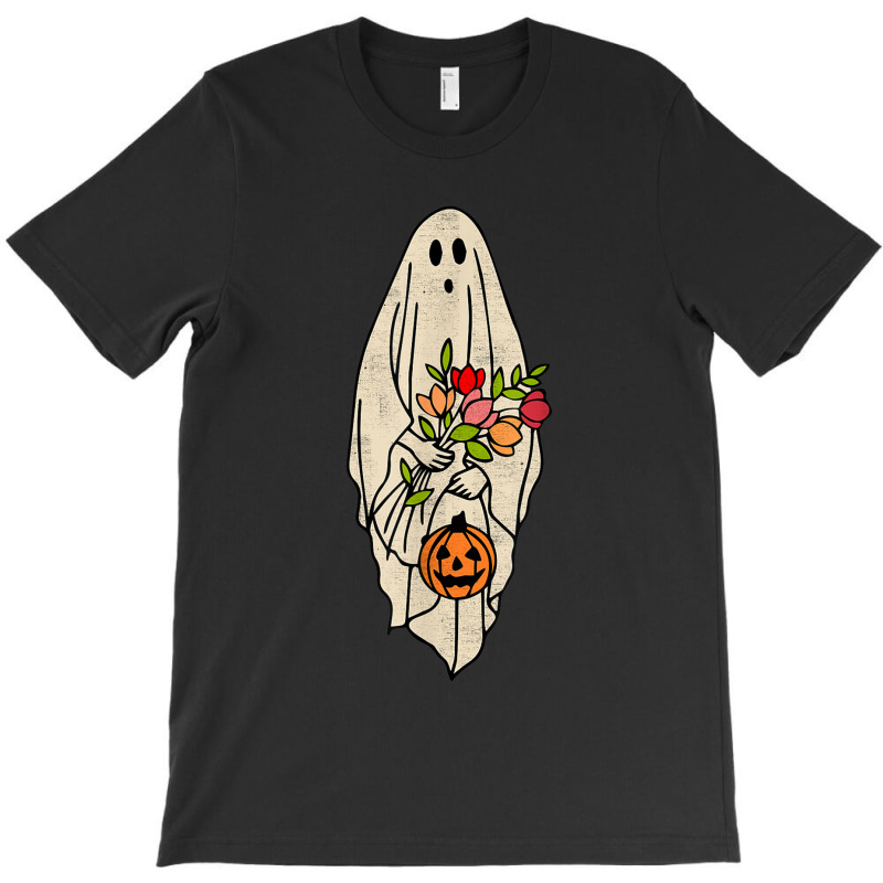 Vintage Floral Ghost Pumpkin Halloween Costume Men Women T-shirt | Artistshot