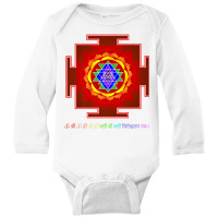 Sri Yantra Sanskrit Wealth Mantra Meditation Premium T Shirt Long Sleeve Baby Bodysuit | Artistshot