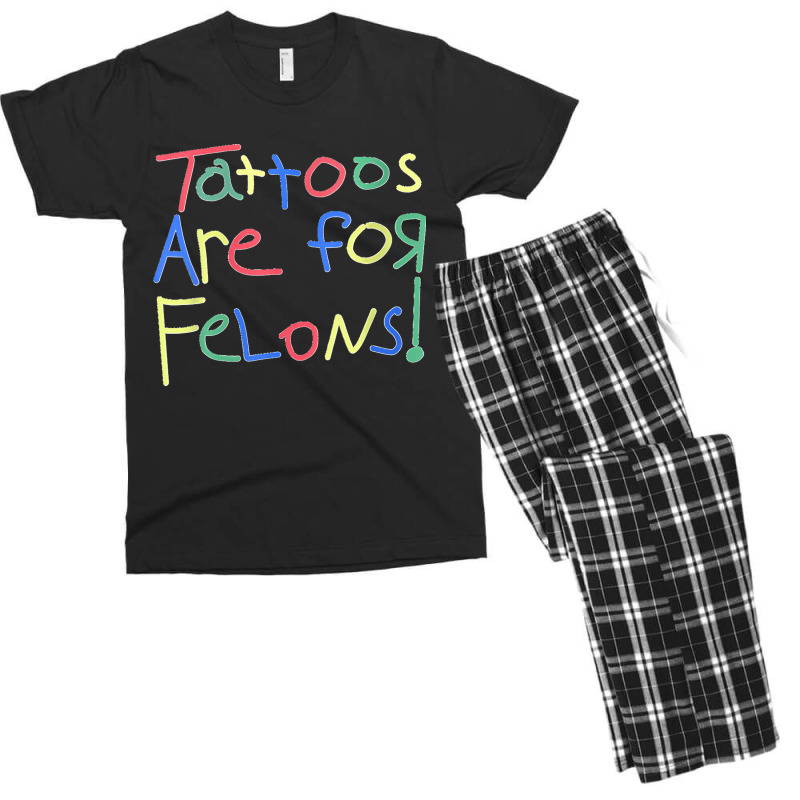 Womens Tattoos Are For Felons V Neck Men's T-shirt Pajama Set | Artistshot