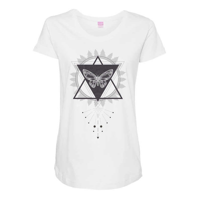 Geometric Mandala Pattern Maternity Scoop Neck T-shirt by autlu2024 | Artistshot