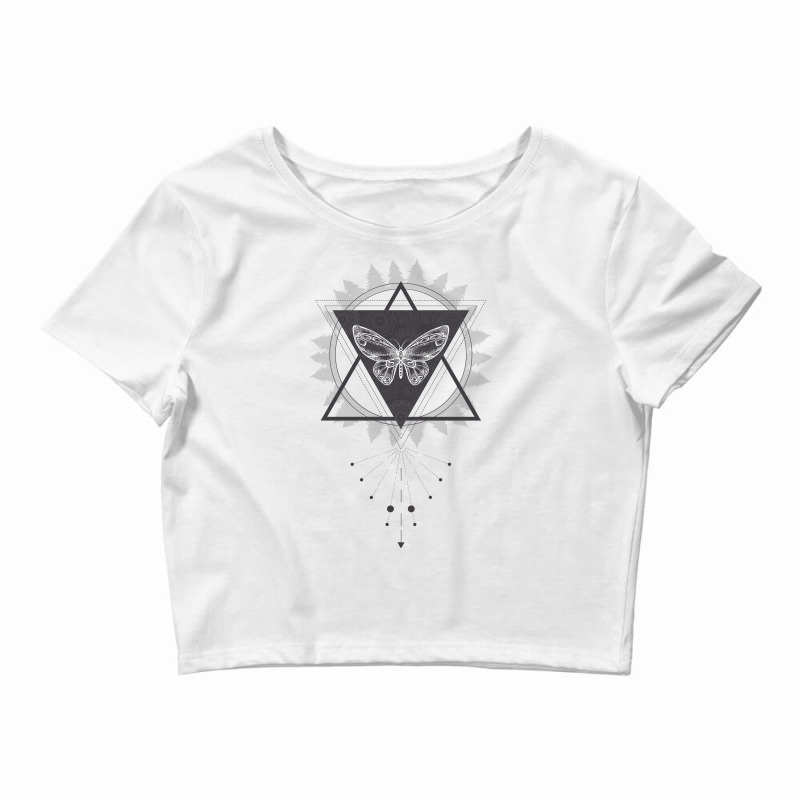 Geometric Mandala Pattern Crop Top by autlu2024 | Artistshot