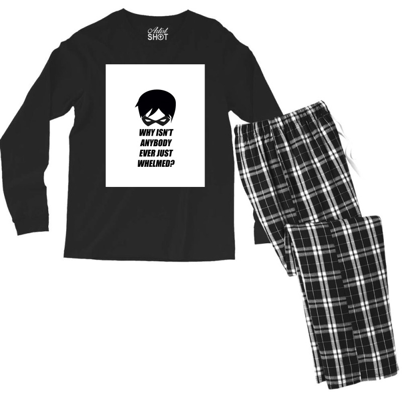 Whelmed Graphic Men's Long Sleeve Pajama Set | Artistshot