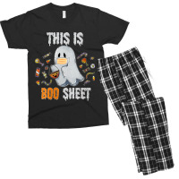 Womens This Is Boo Shee Ghost Funny Halloween Costume 2020 V Neck Men's T-shirt Pajama Set | Artistshot