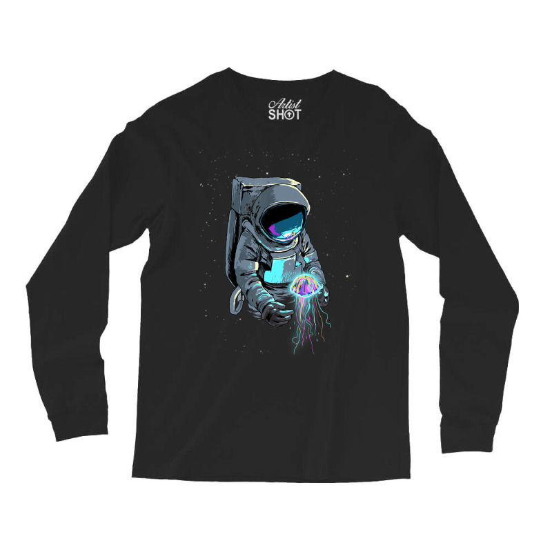 Space Jelly Fish Astronaut Science Galaxy Spaceman Cosmonaut Long Sleeve Shirts | Artistshot