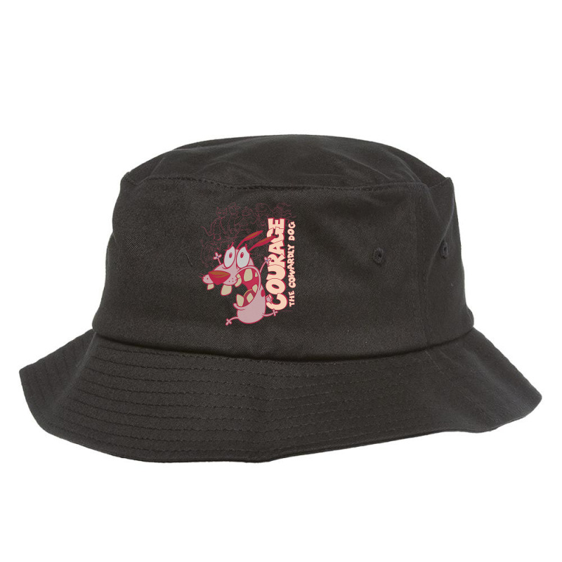 Courage The Cowardly Dog Running Scared Bucket Hat by laughingtuy | Artistshot