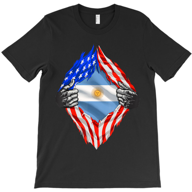 Super Argentine Heritage Argentina Roots Usa Flag T-shirt | Artistshot