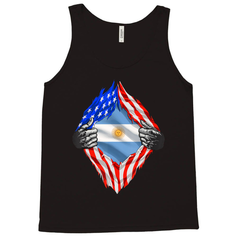 Super Argentine Heritage Argentina Roots Usa Flag Tank Top | Artistshot