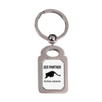 Yellow Sex Panther Silver Rectangle Keychain | Artistshot