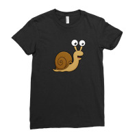 Cute Snail Cartoon Character Ladies Fitted T-shirt | Artistshot