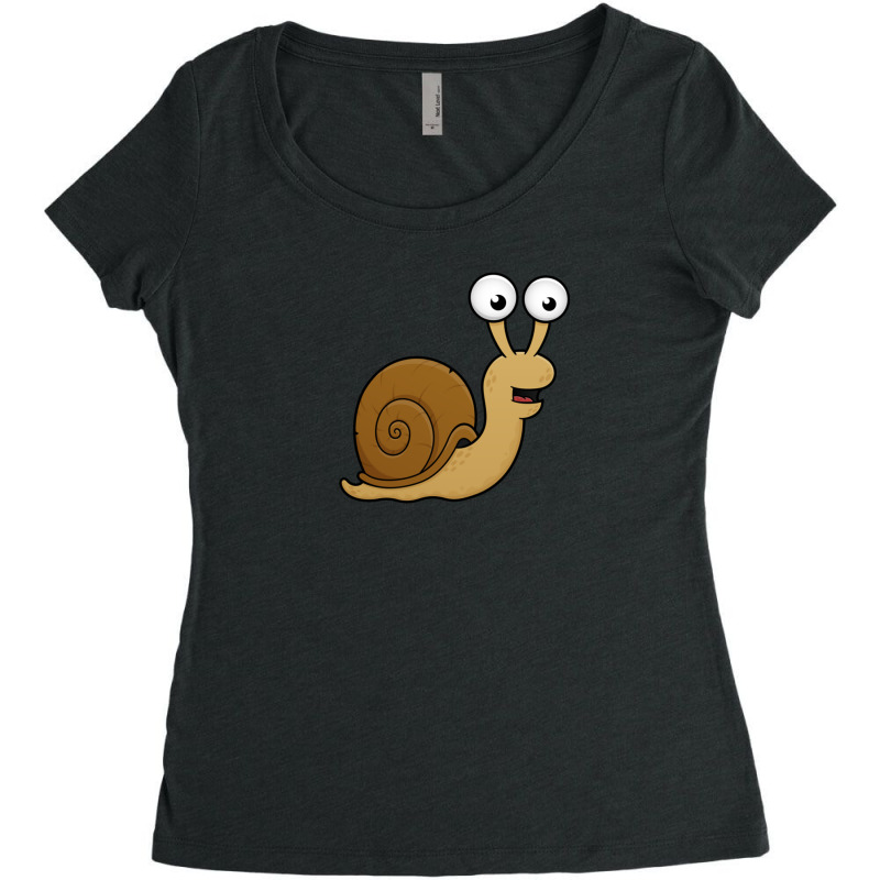 Cute Snail Cartoon Character Women's Triblend Scoop T-shirt by RobinIntorcia | Artistshot